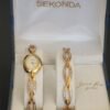 20260316_120624 Sekonda 40026 Japanese Quartz Ladies Watch & Bracelet Set Gold Tone with Box