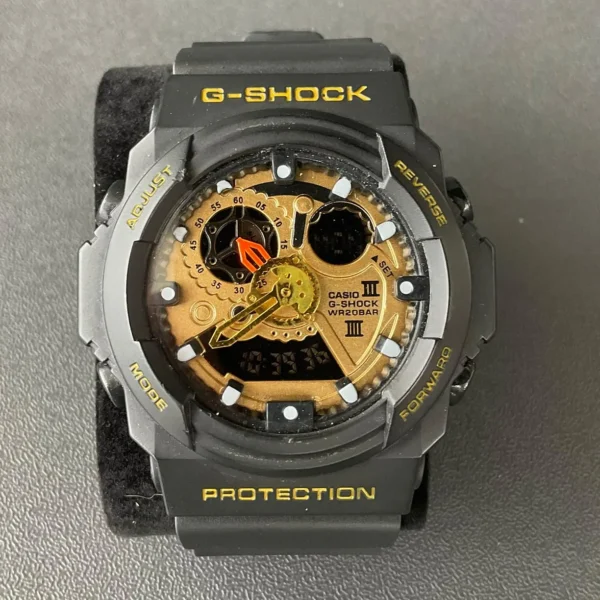 Casio G-Shock GA-160 Anadigi Black Gold Quartz Watch GMT 20Bar Module 5255 Casio G-Shock GA-160 Anadigi Black Gold Quartz Watch GMT 20Bar Module 5255