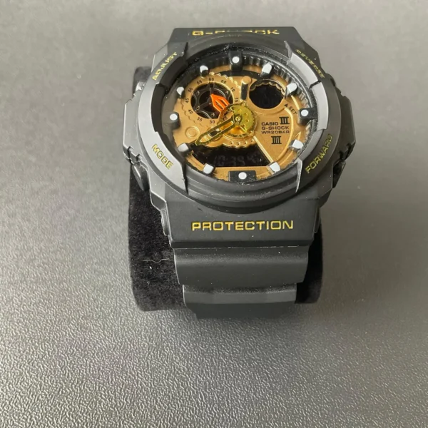 Casio G-Shock GA-160 Anadigi Black Gold Quartz Watch GMT 20Bar Module 5255 Casio G-Shock GA-160 Anadigi Black Gold Quartz Watch GMT 20Bar Module 5255