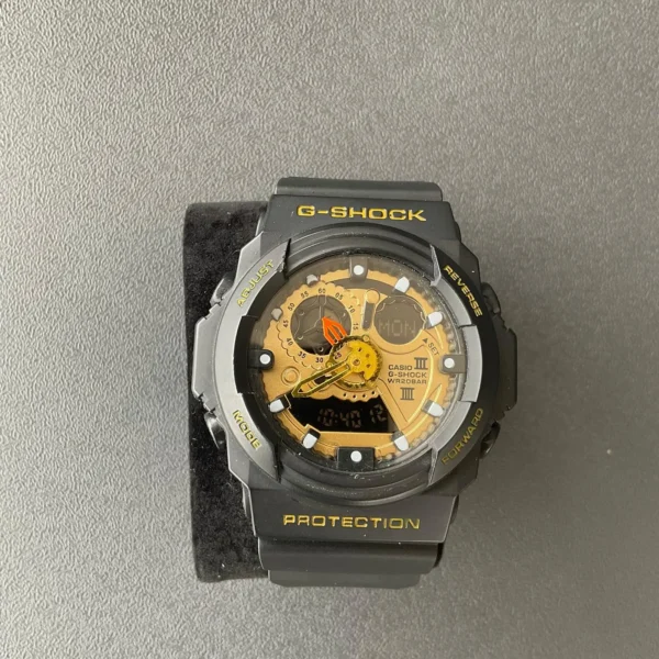 Casio G-Shock GA-160 Anadigi Black Gold Quartz Watch GMT 20Bar Module 5255 Casio G-Shock GA-160 Anadigi Black Gold Quartz Watch GMT 20Bar Module 5255