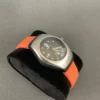 Seiko Kinetic 3M22-0D49 Black Dial Orange Band Japan Mov