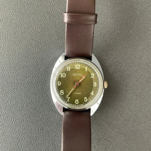 Vostok USSR Mechanical Watch 2414A 17 Jewels 1970s Soviet Military Vintage